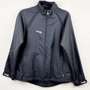 Reebok Hockey Black Full Zip Jacket Men's XL Lightweight Windbreaker Style J3433